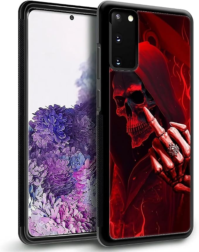 for Samsung Galaxy S20 Plus Case, Gestures Funny Skull Pattern Graphic Design - Image 6