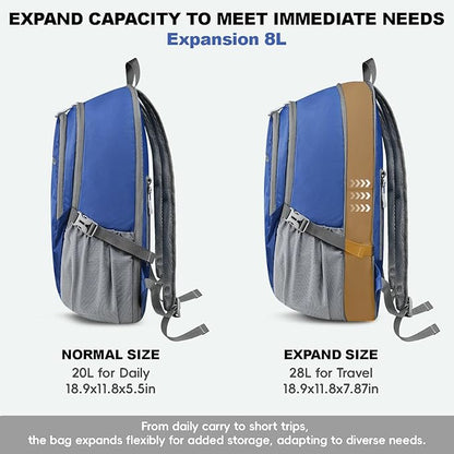 Seektop Lightweight Packable Hiking Backpack Waterproof Expandable 20L-28L - Image 2