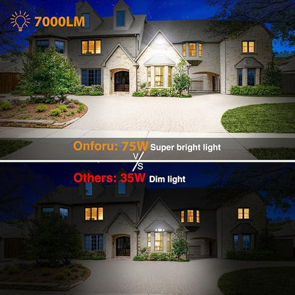 Onforu 3 Packs 75W Flood Lights Outdoor, 7000LM Brightness Security Lights - Image 4