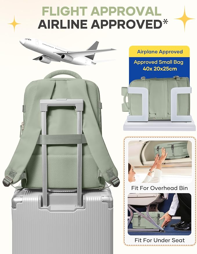 coofay Large Travel Backpack For Women Men Airline Approved Carry On Backpack - Image 7