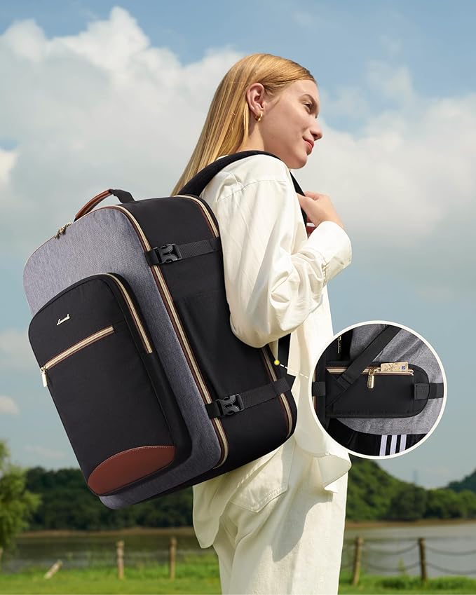 LOVEVOOK 56L Travel Backpack for Women & Men, Airline Approved Carry On Luggage - Image 2