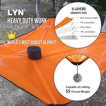 LYN Heavy Duty Emergency Blanket Survival Gear Waterproof Insulated Blanket - Image 3
