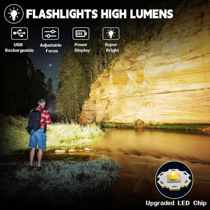 3Pack Rechargeable Flashlights High Lumens, 5Modes LED Flashlight Rechargeable - Image 2