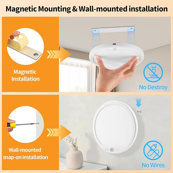 Meliya Rechargeable Motion Sensor Ceiling Light - Image 7