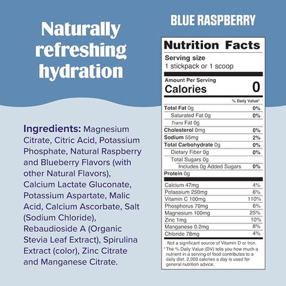 Ultima Replenisher Daily Electrolyte Powder – Blue Raspberry, 20 Stickpacks – - Image 3