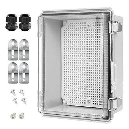 LeMotech Electrical Box, IP67 Waterproof Hinged Clear Cover Stainless Steel by LeMotech