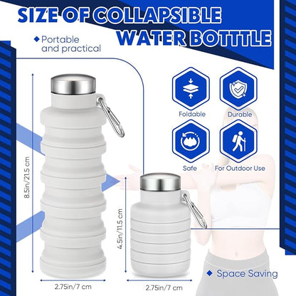 Baderke Collapsible Water Bottles 17oz Travel Sports Portable Water Bottle - Image 2
