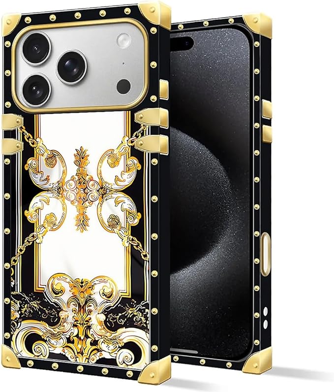 for iPhone 17 Pro Max Case Luxury Golden Decoration - Image 2