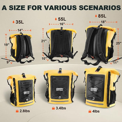 OSAH DRYPAK Waterproof Backpack Dry Bag 35L/55L/85L – Heavy Duty Roll-Top - Image 2