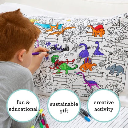 Coloring Pillowcase for Kids – Reusable DIY Pillow Cover - Image 3