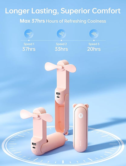 JISULIFE Handheld Fan 8 Plus: All-in-One Mini Fan - Image 3
