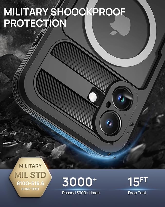 Lanhiem Magnetic for iPhone 16 Case, IP68 Waterproof Dustproof Case, Full Body - Image 5