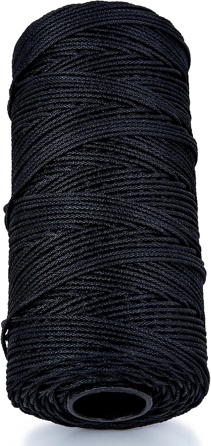 HONGDA Braided Black Nylon String, #18 Tarred Bank Line Twine, 487 Feet Black - Image 7