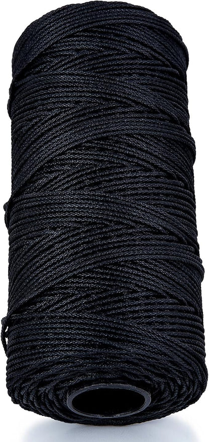 HONGDA Braided Black Nylon String, #18 Tarred Bank Line Twine, 487 Feet Black - Image 7