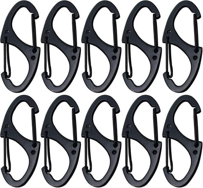 Small Carabiner Clips 1.6 inch Metal Double Sided Spring Gate Snap Hooks by Bytiyar
