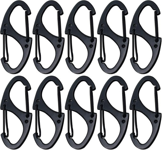 Small Carabiner Clips 1.6 inch Metal Double Sided Spring Gate Snap Hooks by Bytiyar