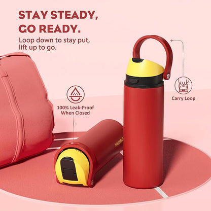 POWCAN 24 oz Travel Water Bottle: 2-in-1 Push-Button Spout & Quick-Flip Straw - Image 6