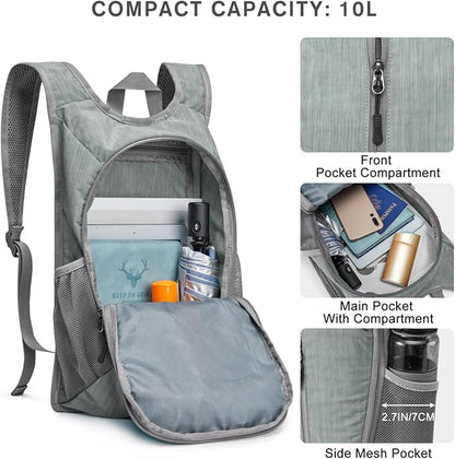 G4Free 10L Hiking Backpack Small Travel Hiking Daypack Lightweight Packable - Image 3