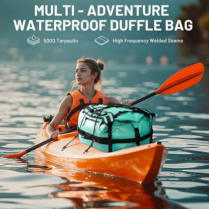MIER Waterproof Duffel Bag Motorcycle Dry Bag Backpack Large Roll-Top Heavy - Image 8