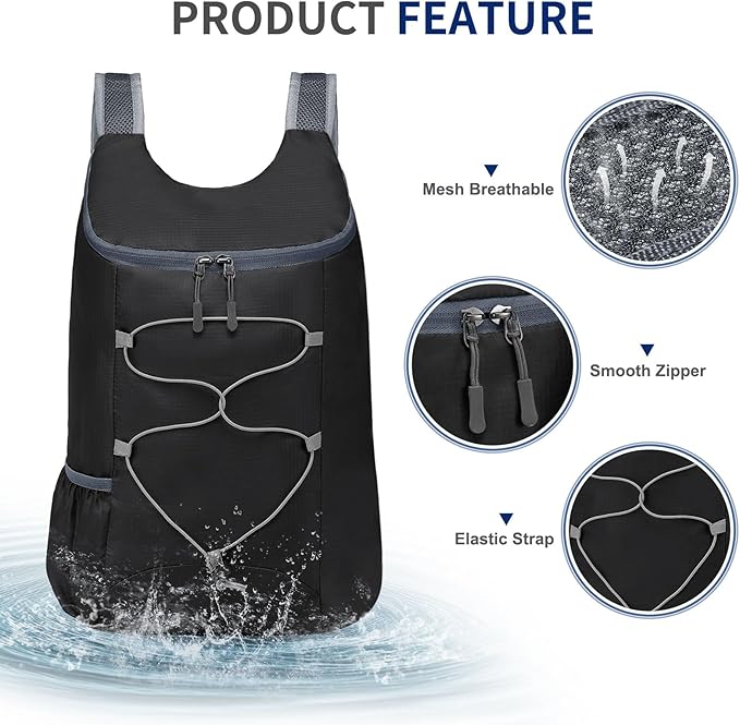 20L Hiking-Daypack Lightweight Foldable Travel Packable Backpack - Image 4