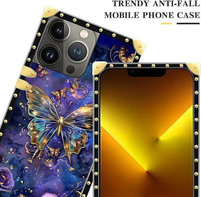 Compatible with iPhone 13 Pro Max Case, Glistening Golden Butterfly Vibrant - Image 4