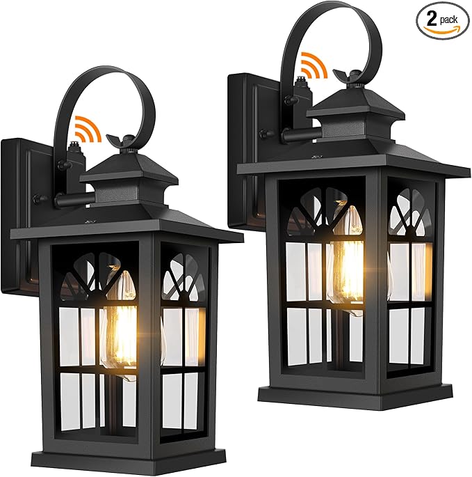 2-Pack Dusk to Dawn Outdoor Wall Light Fixtures, Aluminum Exterior Lighting by BringYouBrightFuture