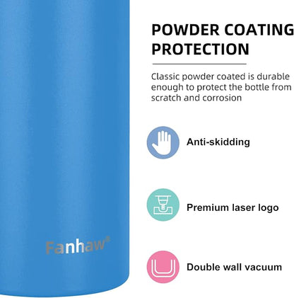 Fanhaw 24 oz Insulated Stainless Steel Water Bottle - Image 4