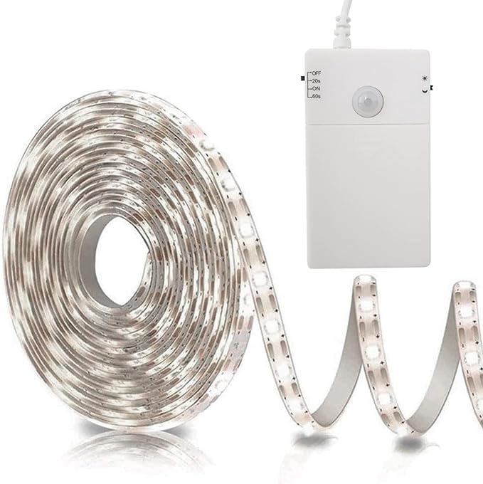 echosari Battery Operated Motion Sensor Cabinet Strip Lights, 9.8Ft 90 LED by echosari