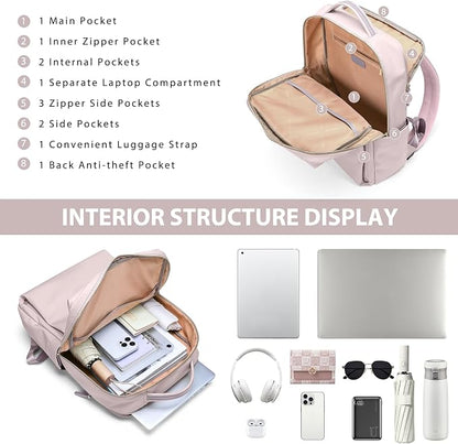 Laptop Backpack for Women, Work Business Traval Computer Backpacks - Image 2