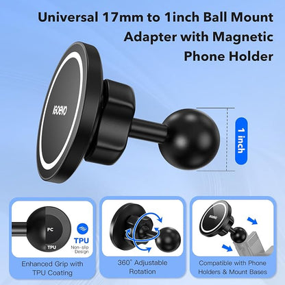 1-Inch B Size Ball Magnetic Phone Mount – Compatible - Image 2