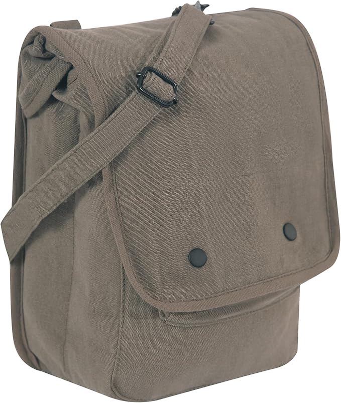 Rothco Vintage Canvas Map Case Crossbody Shoulder Bag, Olive Drab by Rothco
