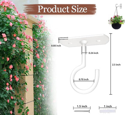 20Pack Ceiling Hooks Bulk for Hanging Plants 2.5in White - Image 2
