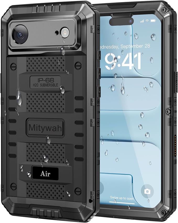 Mitywah Waterproof Case for iPhone Air, Military Grade Rugged Metal Case by Mitywah