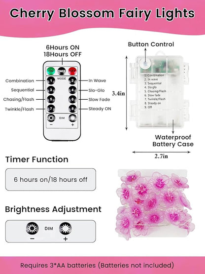 Cherry Blossom Flower String Lights - Image 7
