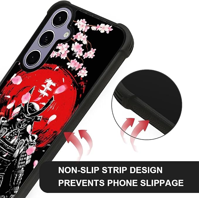 for Samsung Galaxy S24 S25 Case, Sakura Japanese Samurai Pattern Graphic Design - Image 2