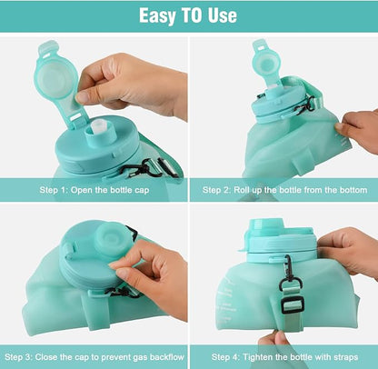 Collapsible Water Bottles, 2L/64OZ travel water bottle Bottle - Image 7