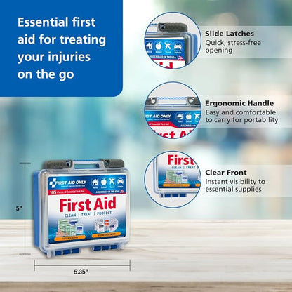 First Aid Only 91249 On-The-Go All-Purpose Emergency First Aid Kit - Image 4
