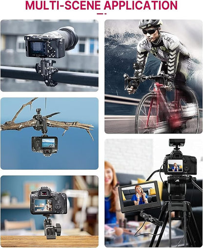ULANZI Super Clamp Camera Clamp Mount Monitor 360° Ballhead Magic Arm Double - Image 7