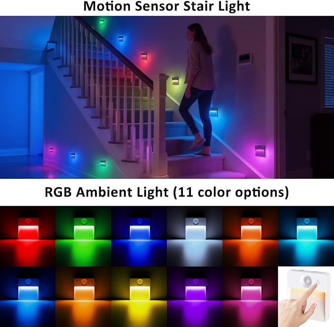 Guankai 16 Pack Rechargeable Motion Sensor Stair Light - Image 2