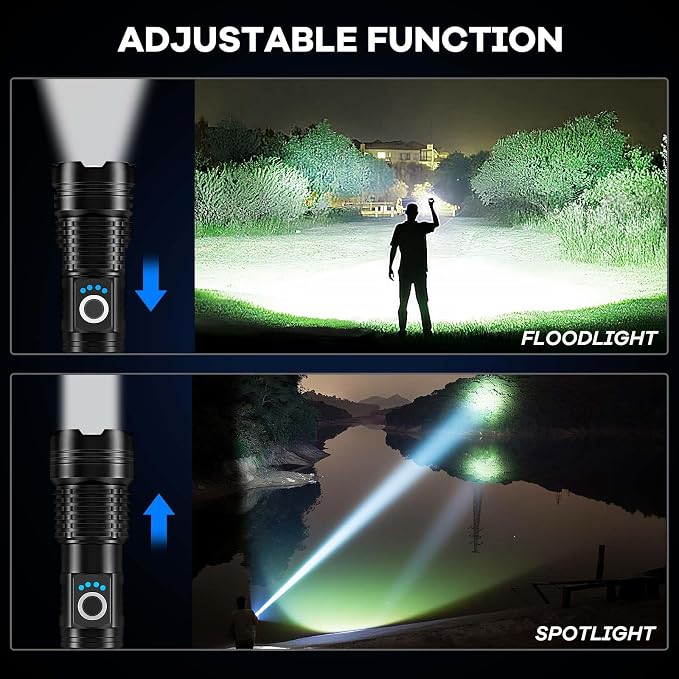 MIXILIN Rechargeable Flashlights High Lumens, 4 Pack 99, 000 Lumens Super - Image 6