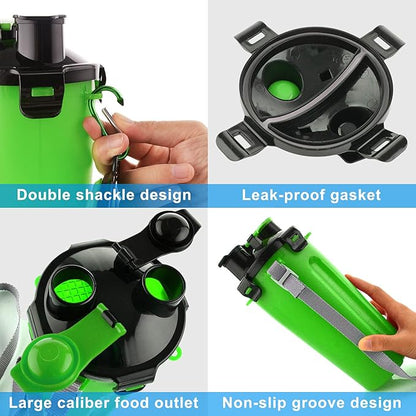 Dog Travel Water Bottle Collapsible Bowls, 2 in 1 Pet Food Container - Image 5