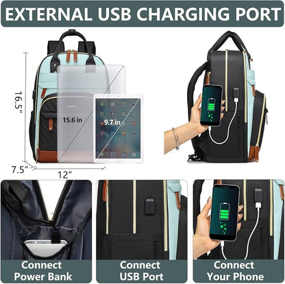 Laptop Backpack for Women Work Bookbag: 15.6 Inch College Backpacks - Image 4