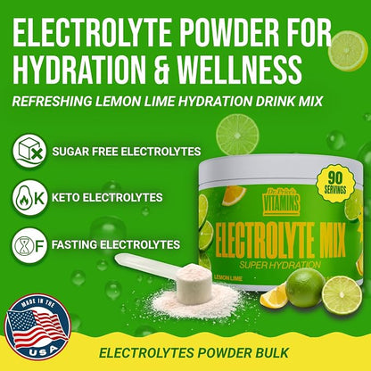 Dr. Price’s Electrolytes Powder Bulk – Lemon Lime, 90 Servings | Sugar Free - Image 3