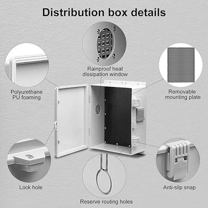 Namunanee Outdoor Electrical Junction Box, ABS Water Resistant Enclosure - Image 4