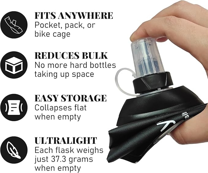 2Pcs 500ml Soft Flask, TPU Collapsible Soft Water Bottle - Image 4