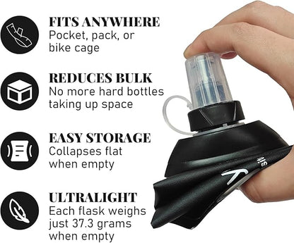 2Pcs 500ml Soft Flask, TPU Collapsible Soft Water Bottle - Image 4