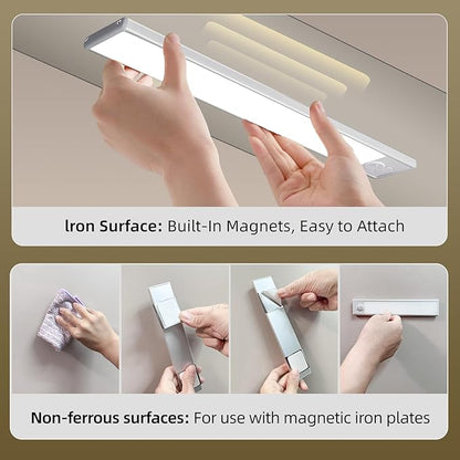 14inch Under Cabinet Lighting, 4 Pack Rechargeable Motion Sensor Light Indoor - Image 7