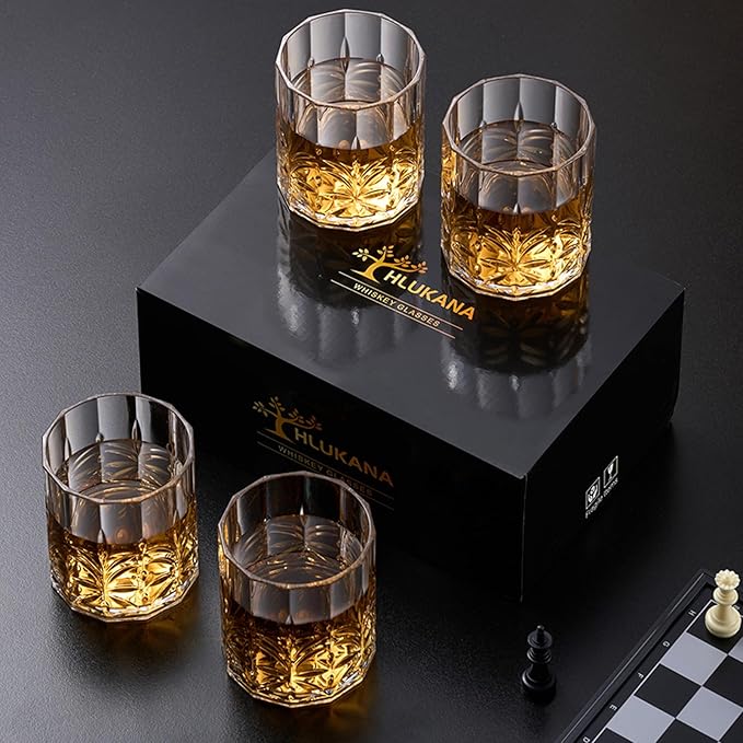Hlukana Unbreakable Plastic Whiskey Glasses Set of 6, 14 Oz Old Fashioned - Image 5
