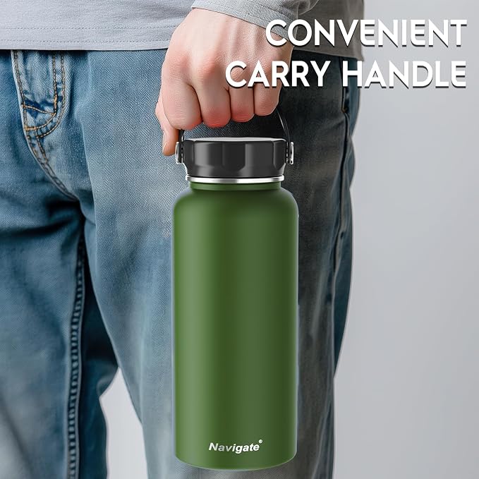 Navigate 32 oz Insulated Stainless Steel Sports Water Bottle - Image 3