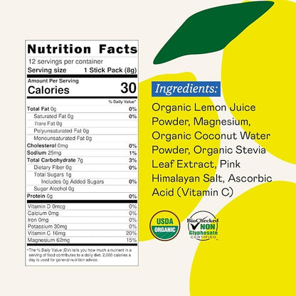 GOODONYA Organic Hydration Electrolyte Drink Mix, Certified Organic Hydration - Image 2